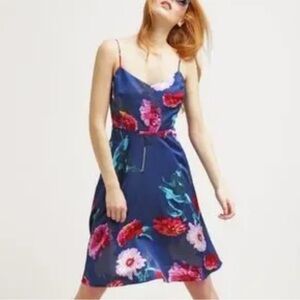 Banana Republic Blue Floral Midi Dress
